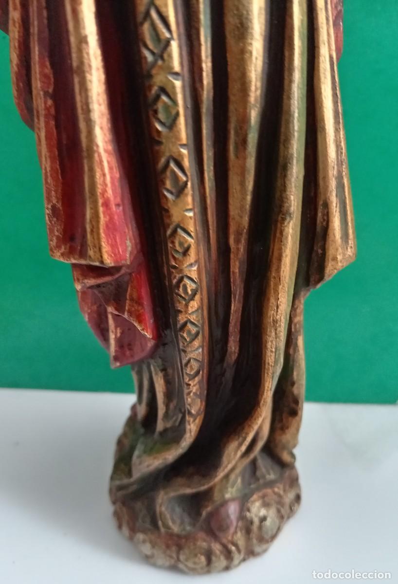 Arte: Virgen con Ni&ntilde;o. Talla de madera. - Foto 3