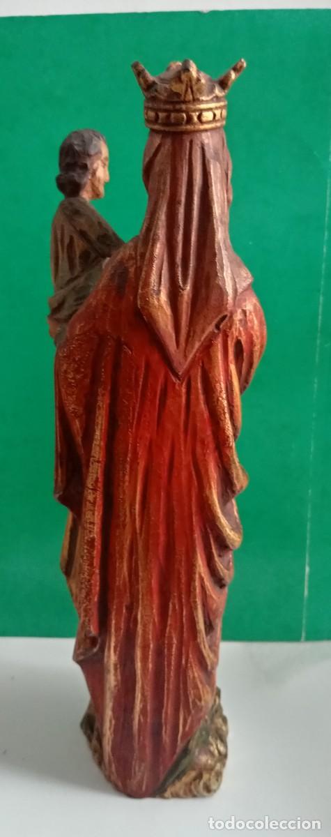 Arte: Virgen con Ni&ntilde;o. Talla de madera. - Foto 4