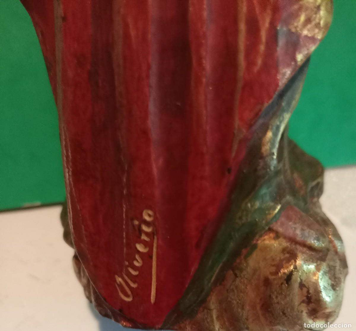 Arte: Virgen con Ni&ntilde;o. Talla de madera. - Foto 6