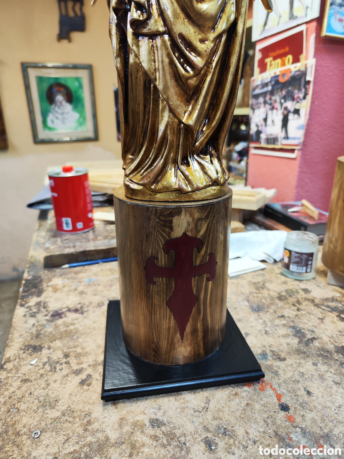 Arte: Virgen del pilar madera abedul - Foto 9