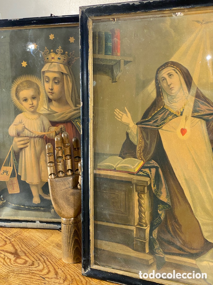 Arte: Cromolitograf&iacute;a, s.XIX. Santa Teresa. Arte Sacro.