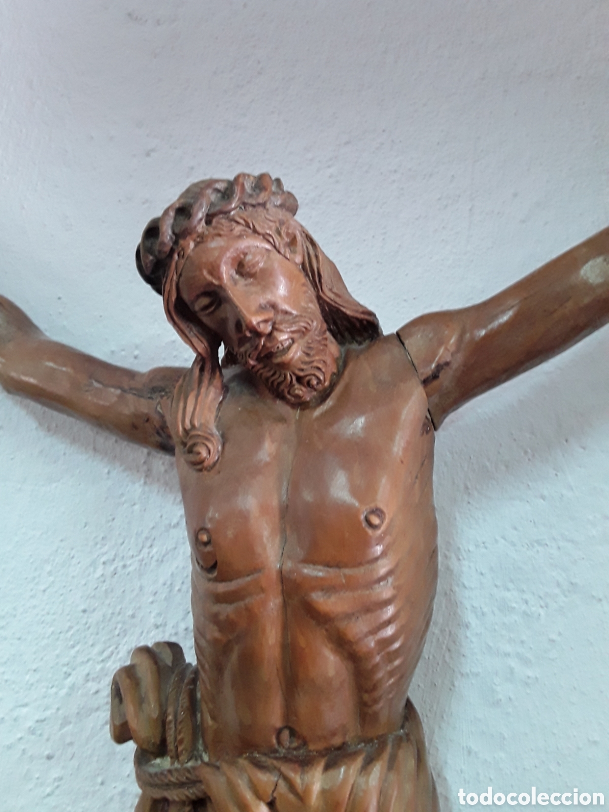 Arte: Talla de cristo en madera noble - Foto 2