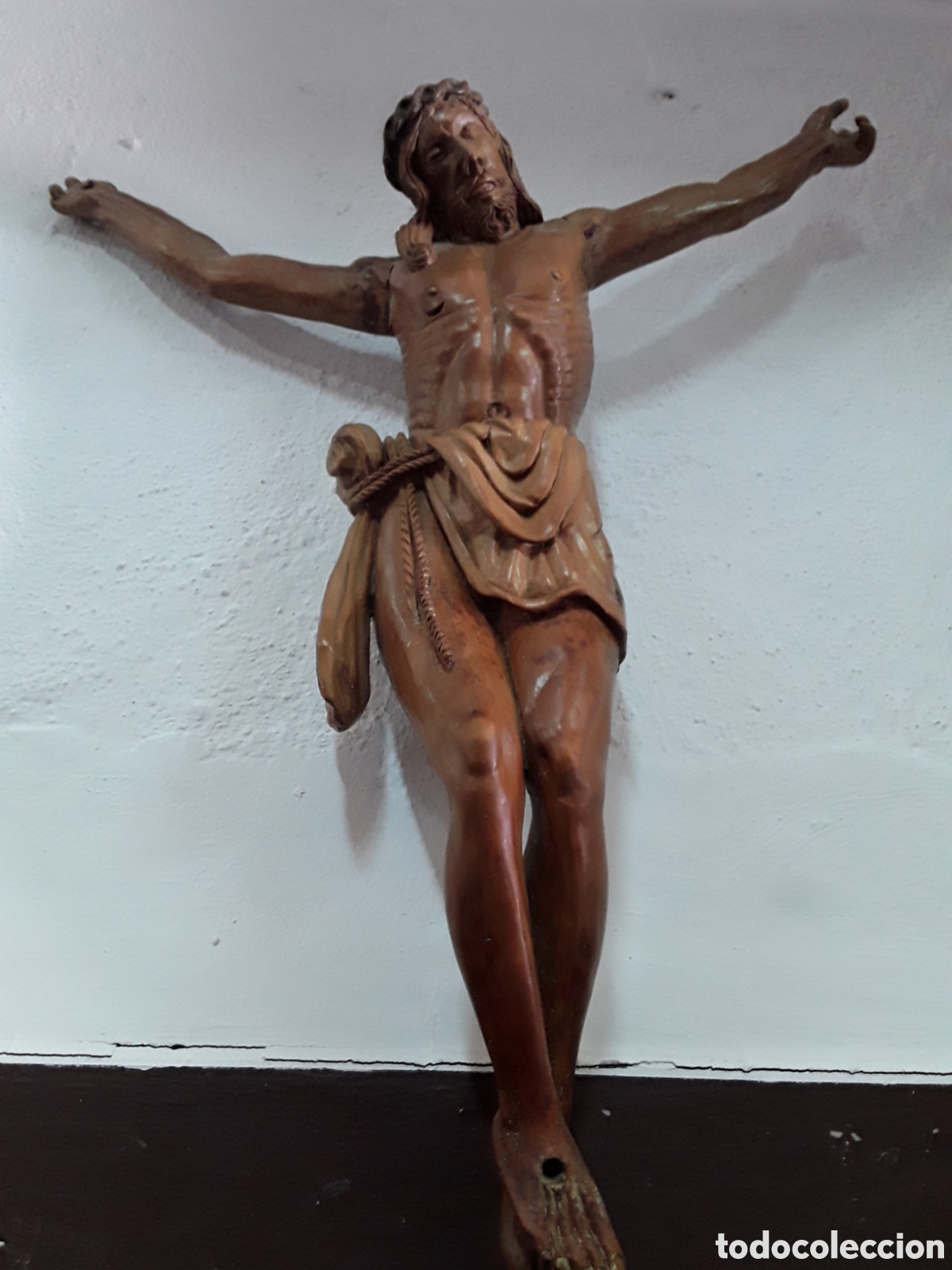 Arte: Talla de cristo en madera noble - Foto 11
