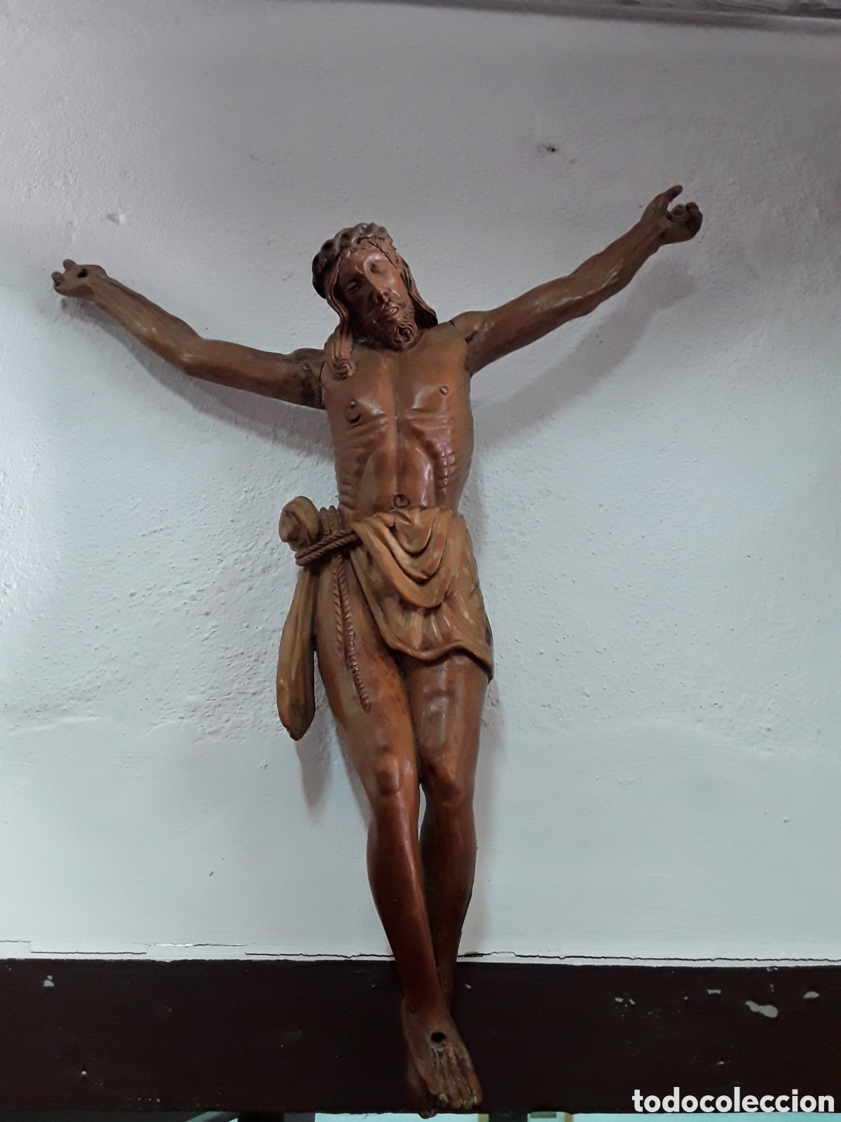 Arte: Talla de cristo en madera noble - Foto 1
