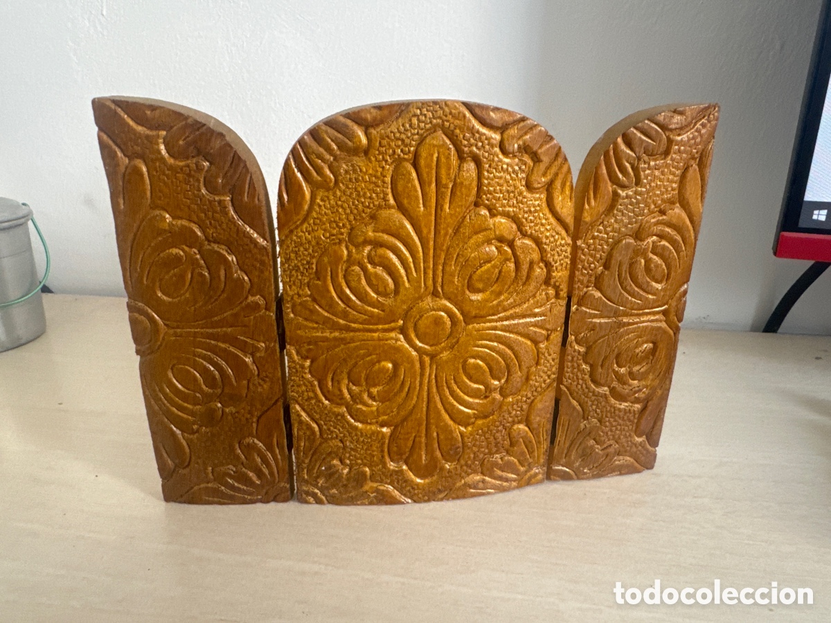 Arte: Tr&iacute;ptico Hermoso Icono Religioso Ortodoxo - Foto 5