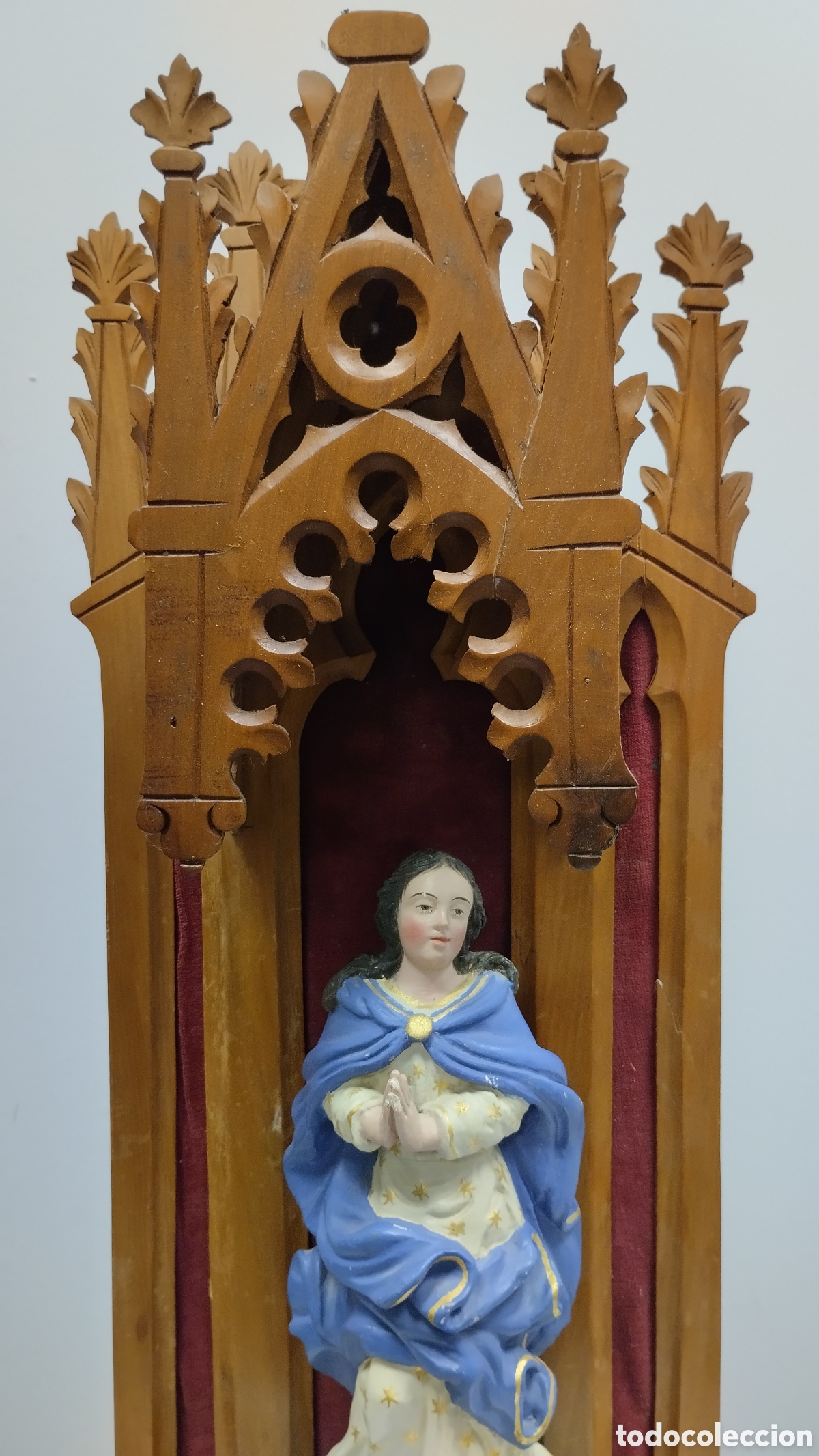 Arte: CAPILLA ESTILO NEOG&Oacute;TICO CON TALLA MADERA - Foto 4