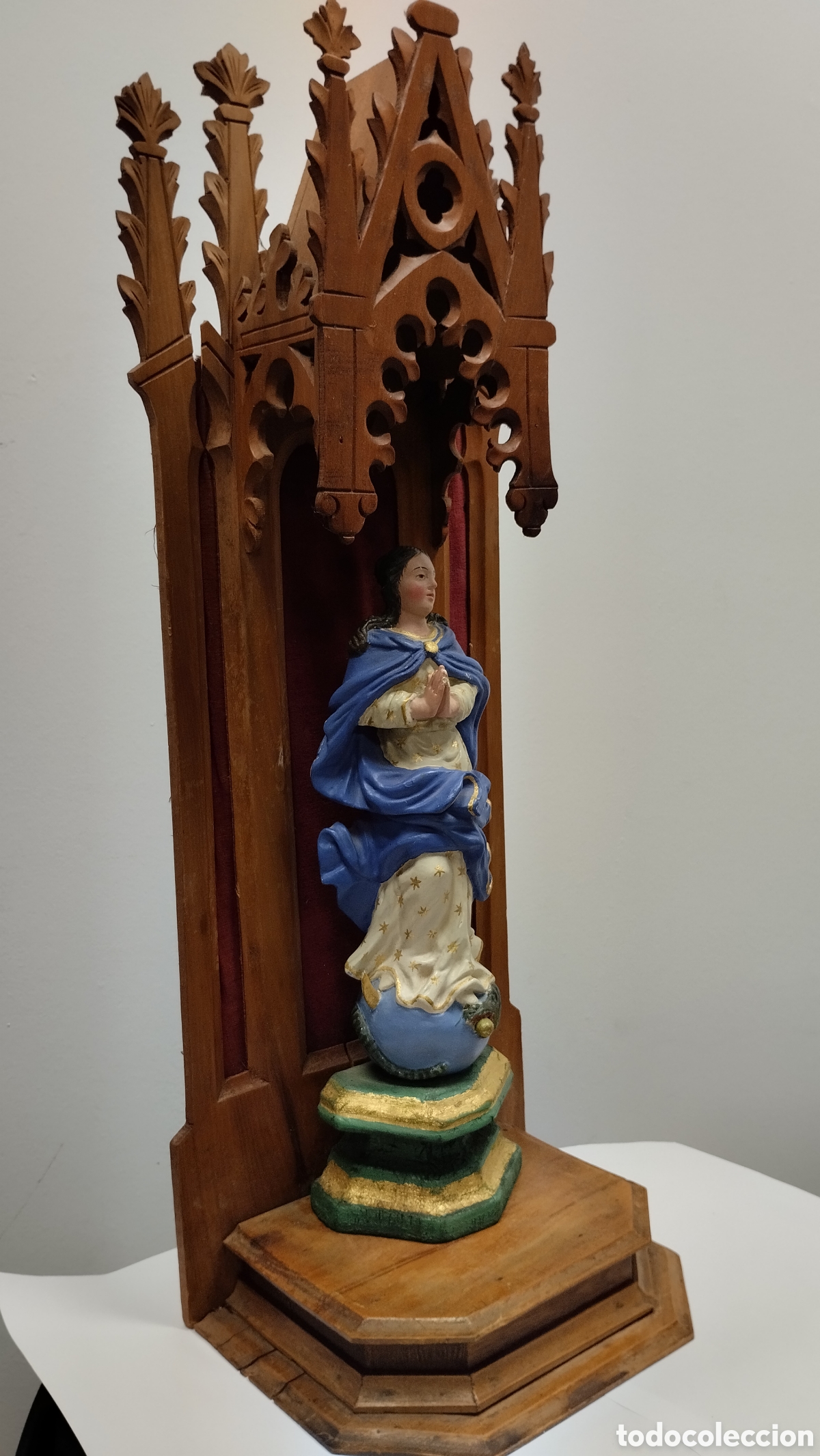 Arte: CAPILLA ESTILO NEOG&Oacute;TICO CON TALLA MADERA - Foto 5