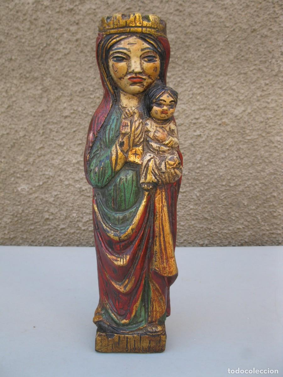 Arte: VIRGEN ROM&Aacute;NICA DE MADERA. - Foto 1