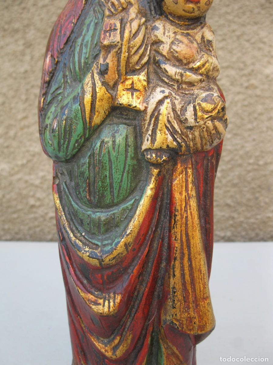 Arte: VIRGEN ROM&Aacute;NICA DE MADERA. - Foto 3