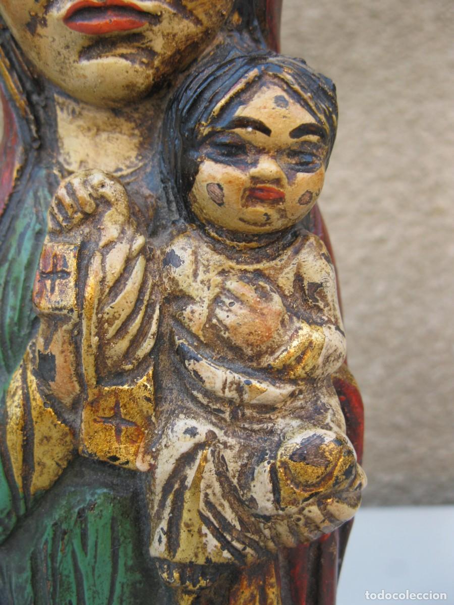 Arte: VIRGEN ROM&Aacute;NICA DE MADERA. - Foto 5