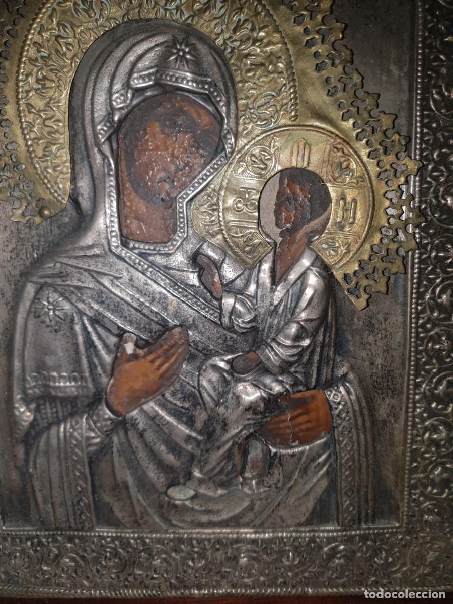 Arte: Icono pantocrator siglo XIX - Foto 3