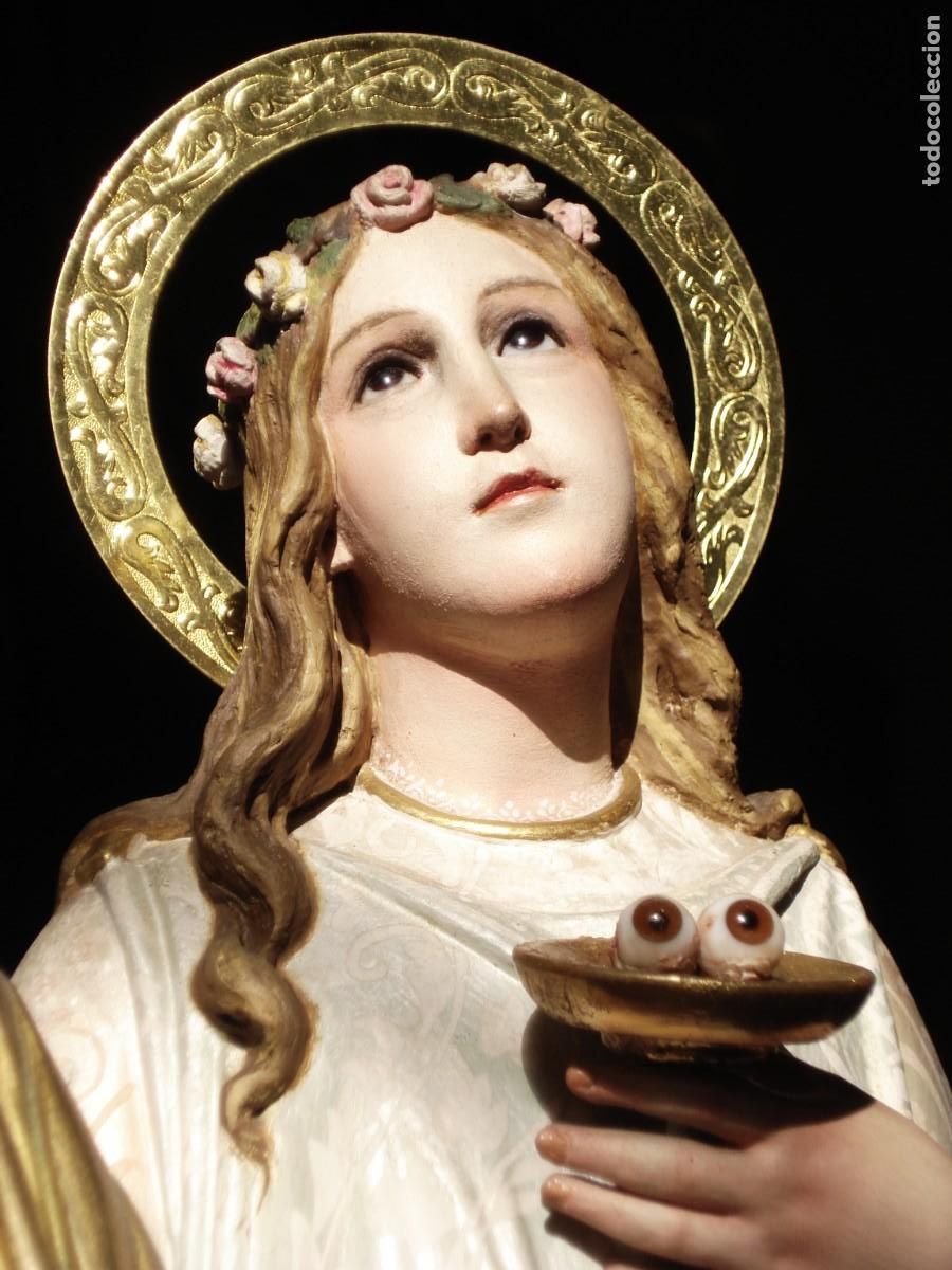 Arte: SANTA LUCIA TALLA DE MADERA SXIX