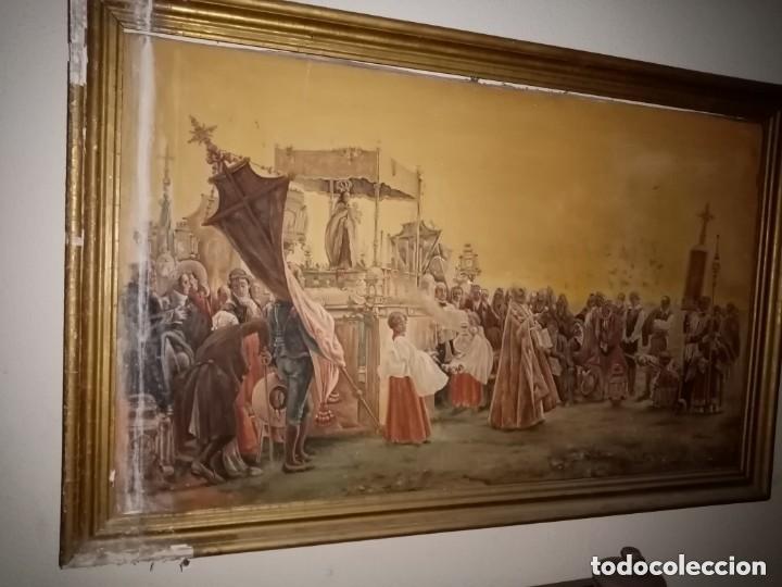 Arte: cuadro antiguo procesion, atiendo dudas - Foto 5