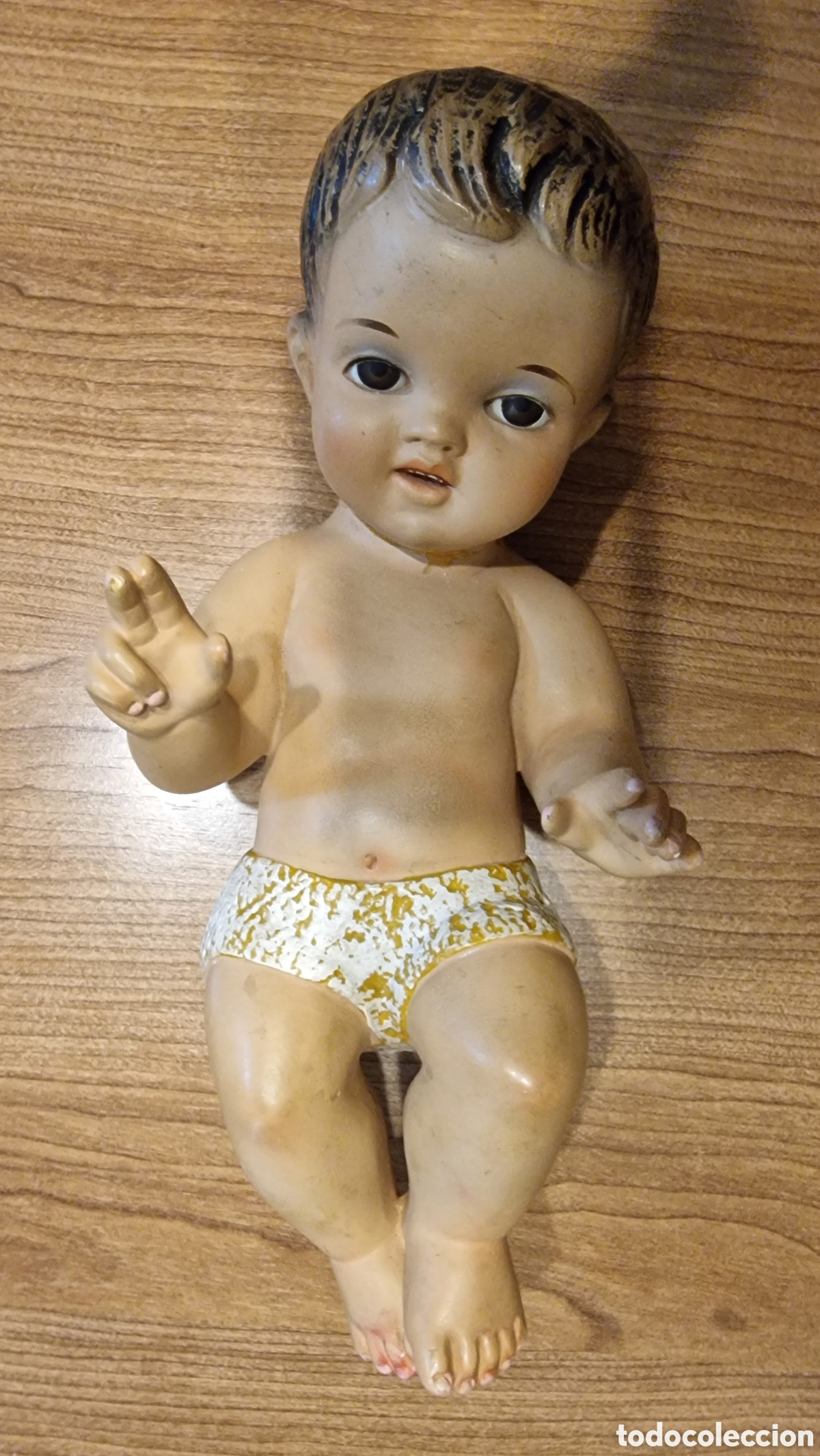 Arte: ANTIGUO NI&Ntilde;O JES&Uacute;S ESTUCO - Foto 1