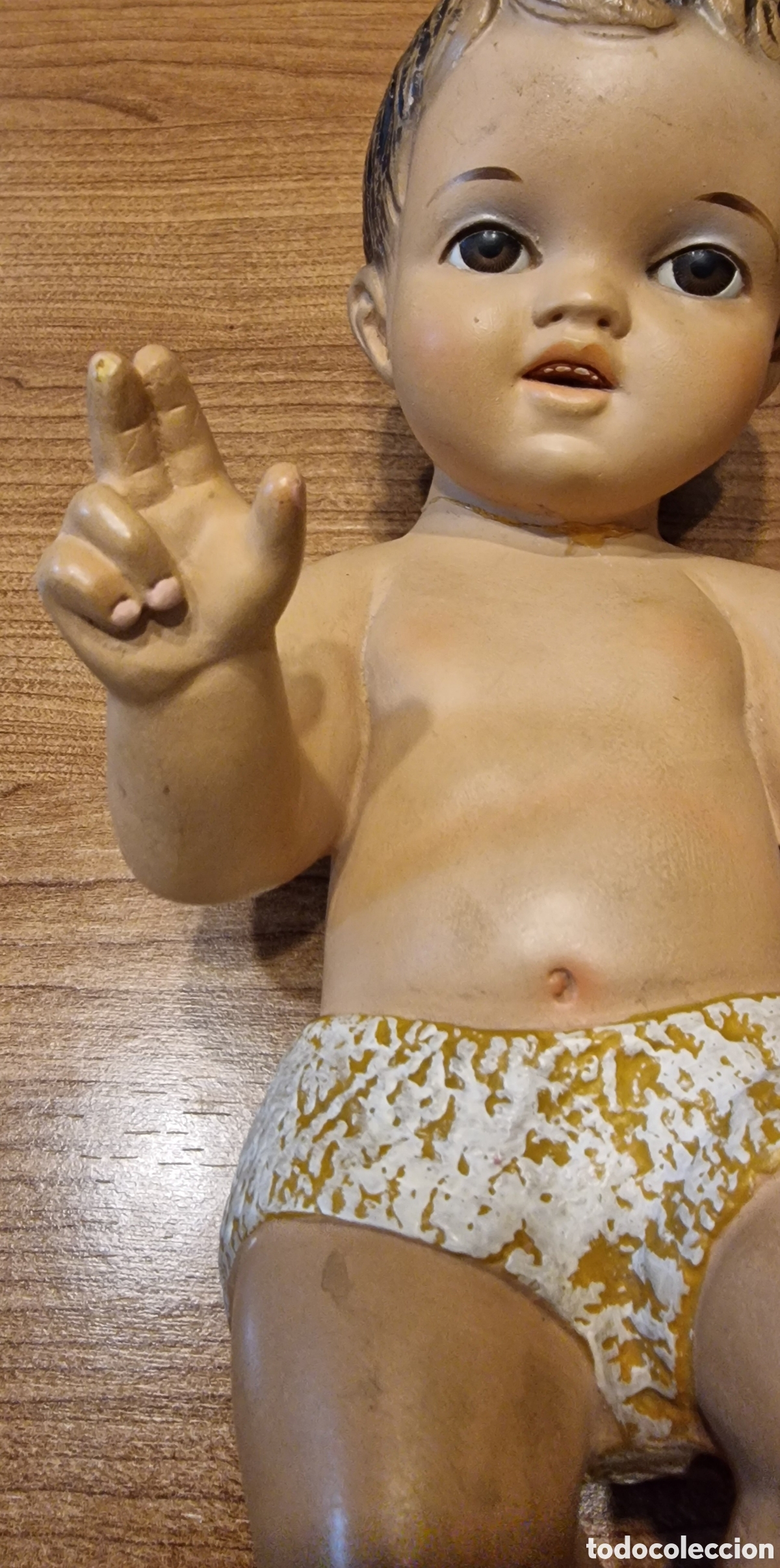 Arte: ANTIGUO NI&Ntilde;O JES&Uacute;S ESTUCO - Foto 5
