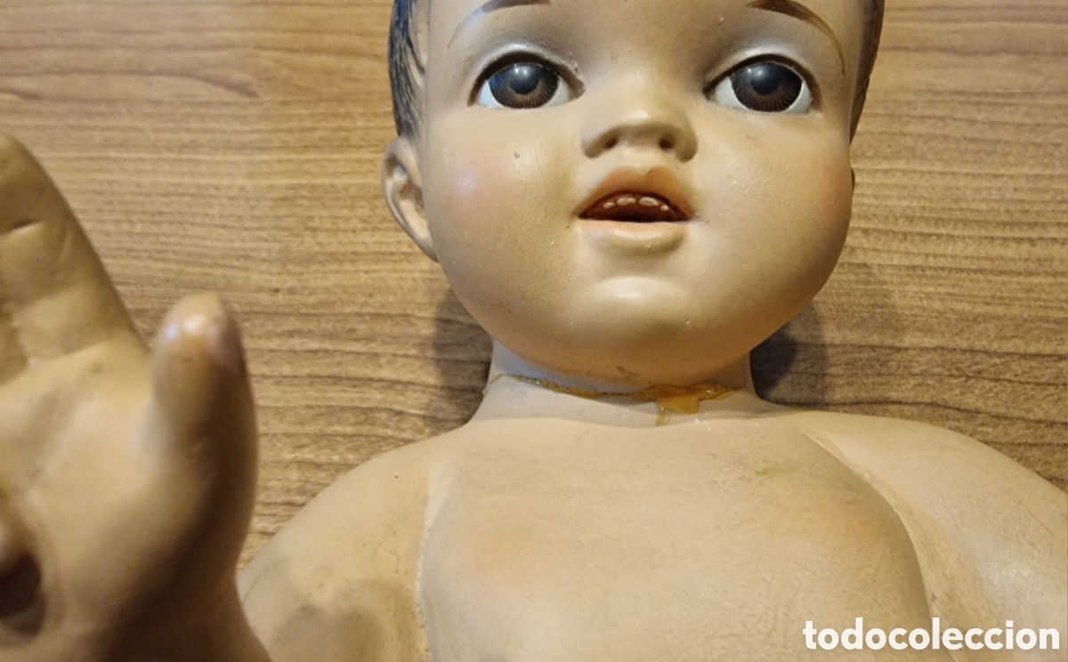 Arte: ANTIGUO NI&Ntilde;O JES&Uacute;S ESTUCO - Foto 8