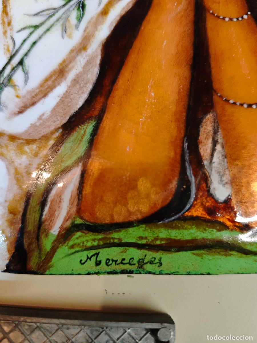 Arte: Mujer or&aacute;culo gitana placa de cobre esmaltada - Foto 4