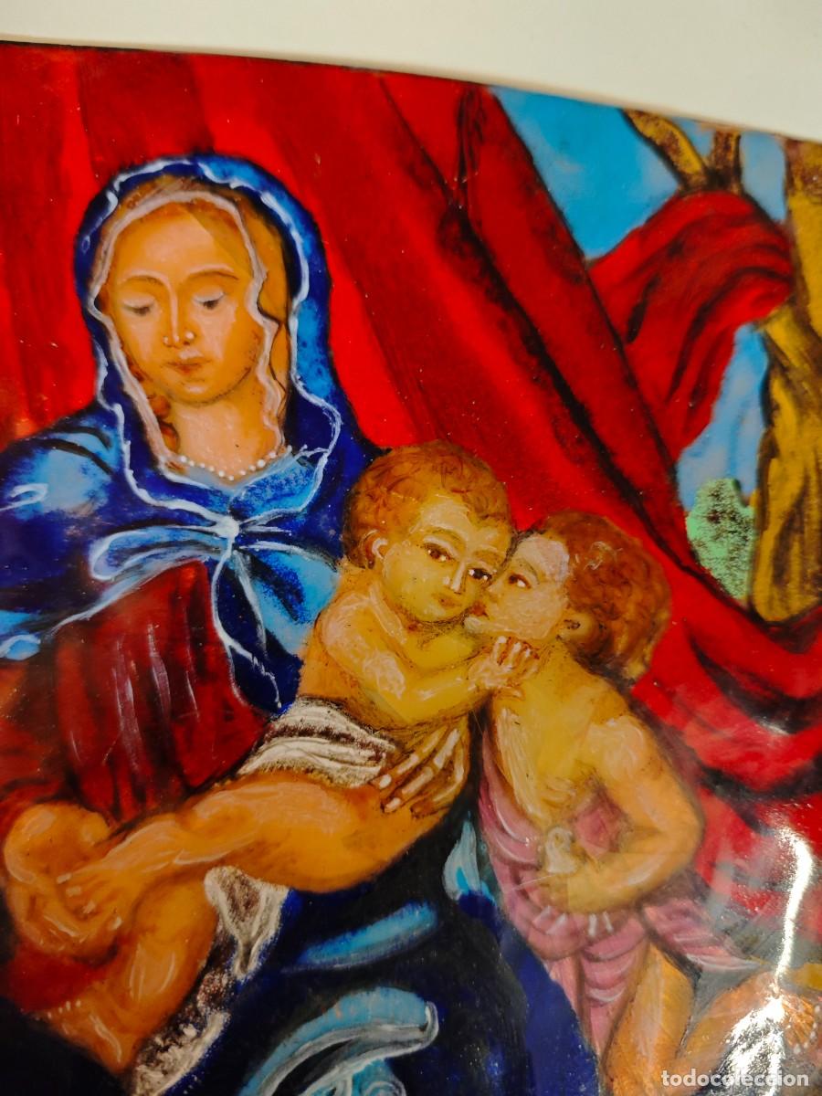 Arte: Virgen de Murillo placa de cobre esmaltada - Foto 3