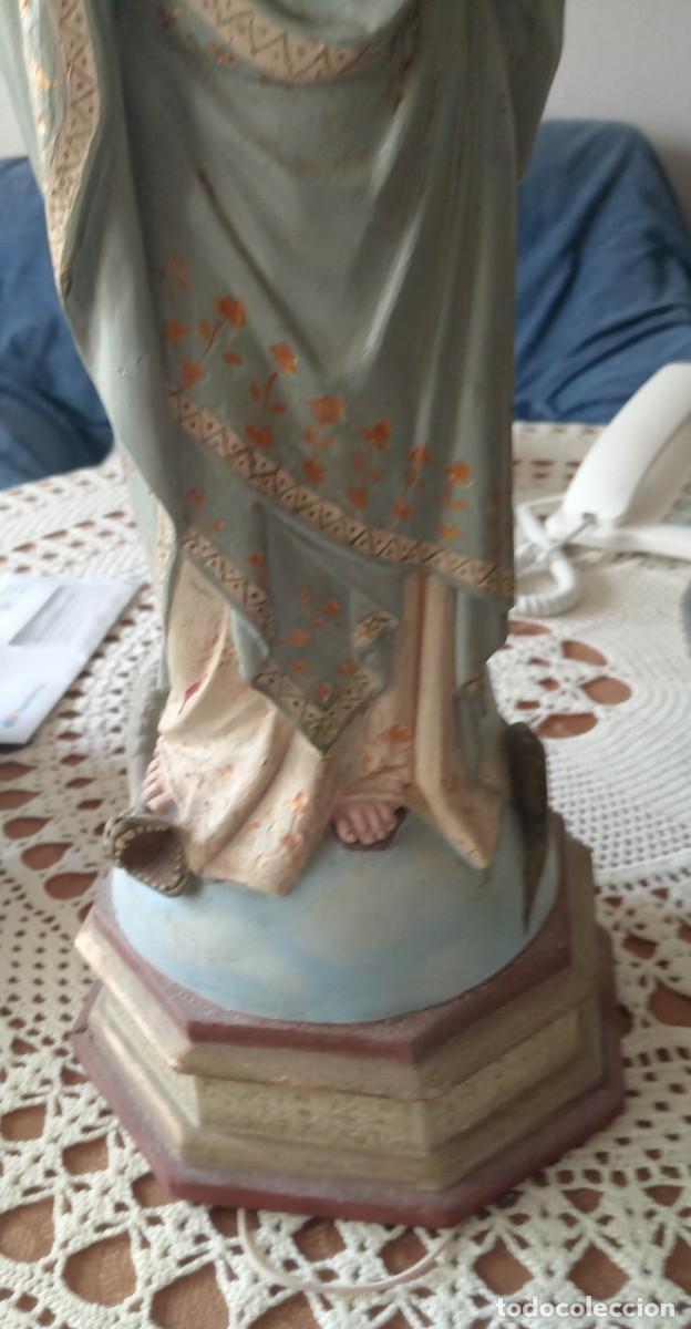 Arte: Virgen Inmaculada antigua en madera maciza - Foto 13