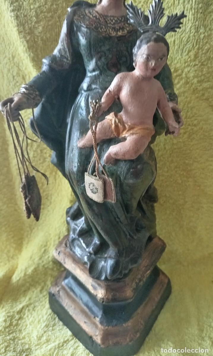 Arte: Virgen del Carmen madera policromada - Foto 3