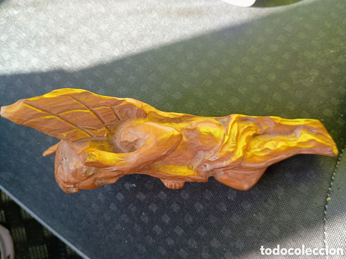 Arte: Angel madera con instrumento - Foto 6