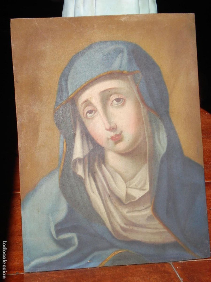 Arte: VIRGEN SOBRE COBRE SXIX - Foto 3