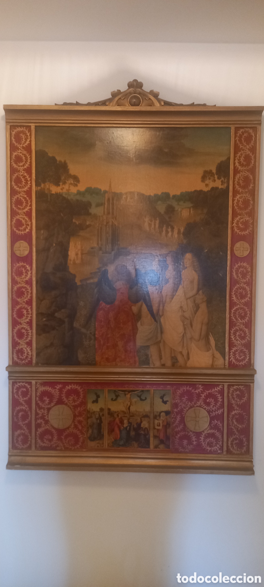 Arte: Cuadro con l&aacute;minas religioso. - Foto 2