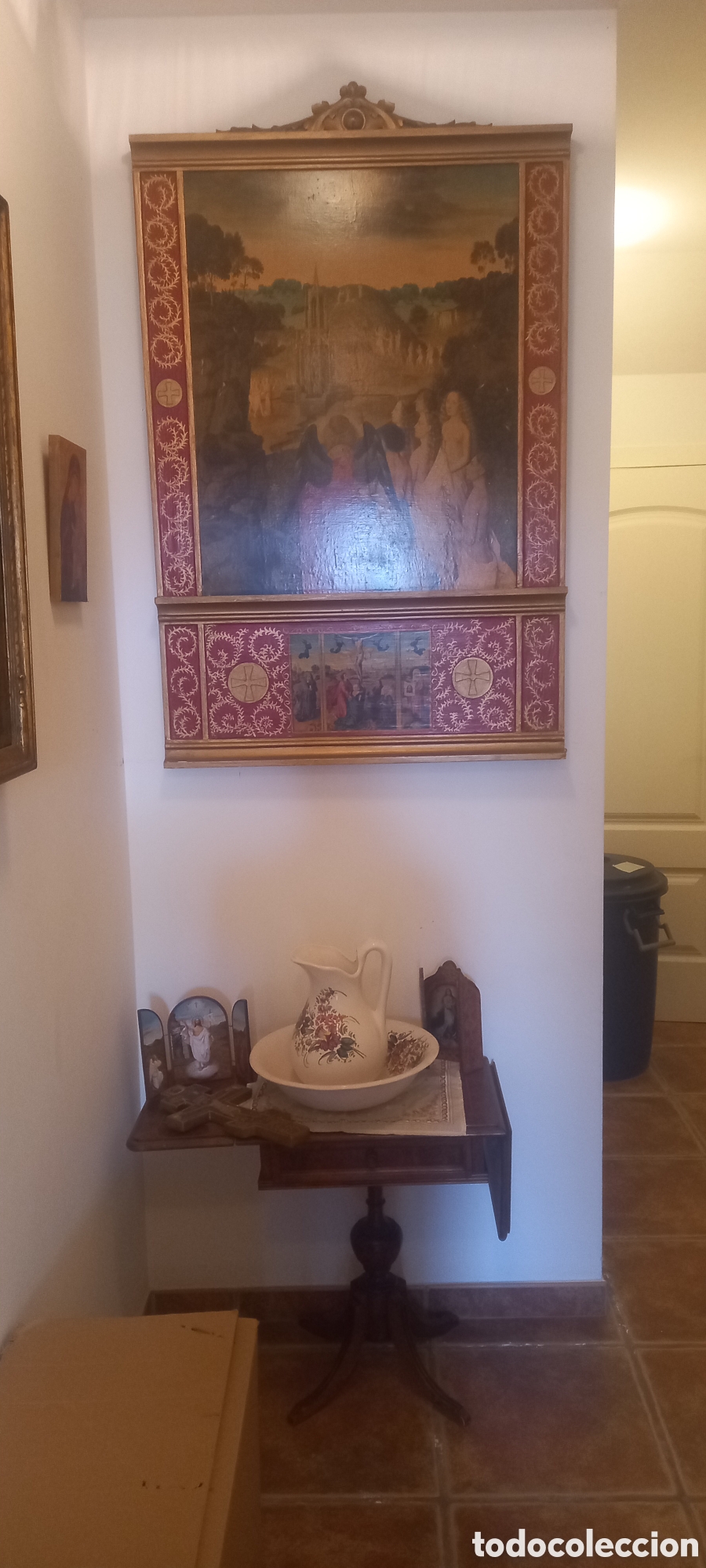 Arte: Cuadro con l&aacute;minas religioso. - Foto 3