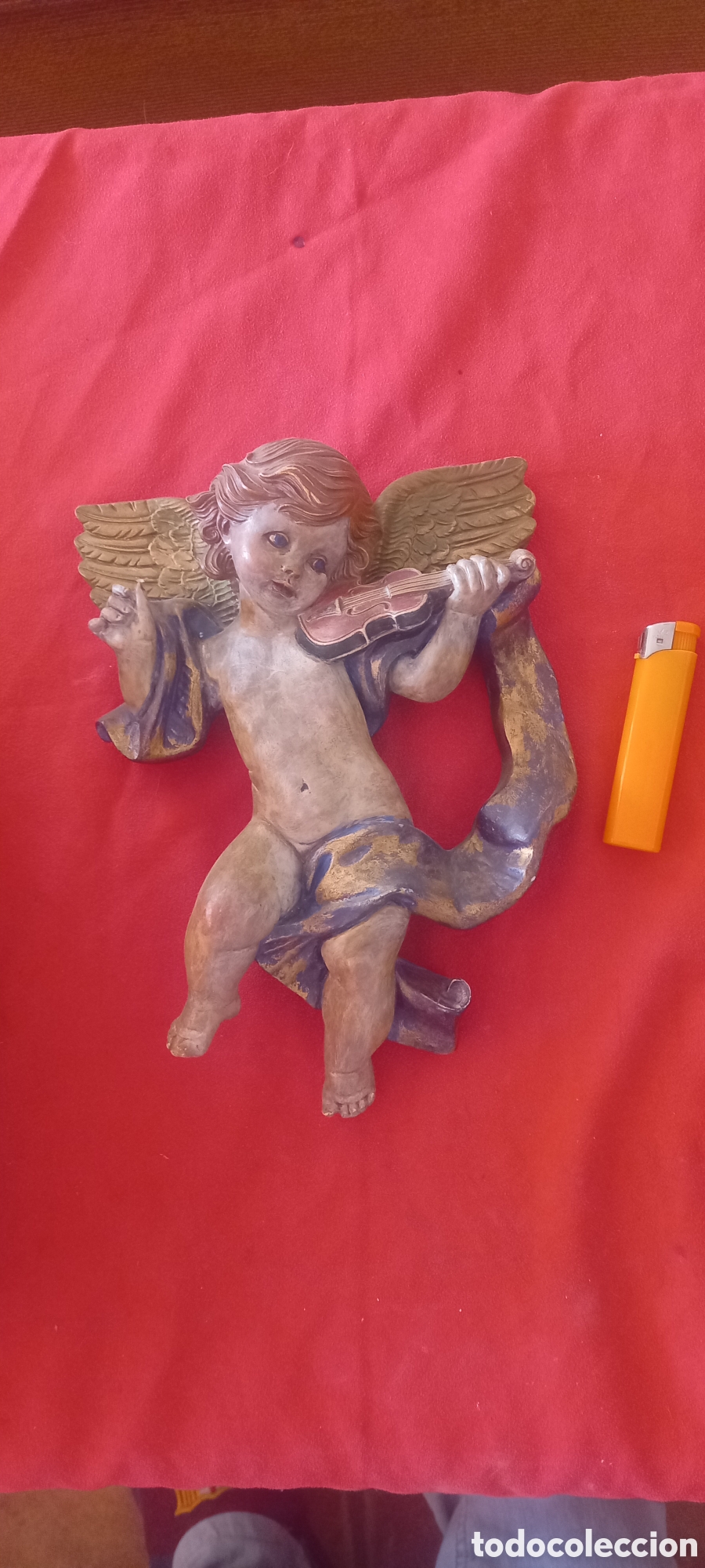 Arte: Figura de &aacute;ngel con violin - Foto 2