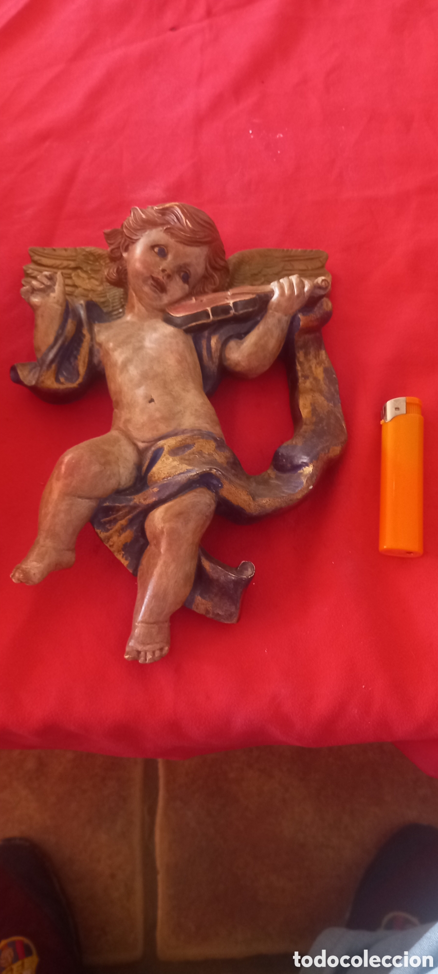 Arte: Figura de &aacute;ngel con violin - Foto 1