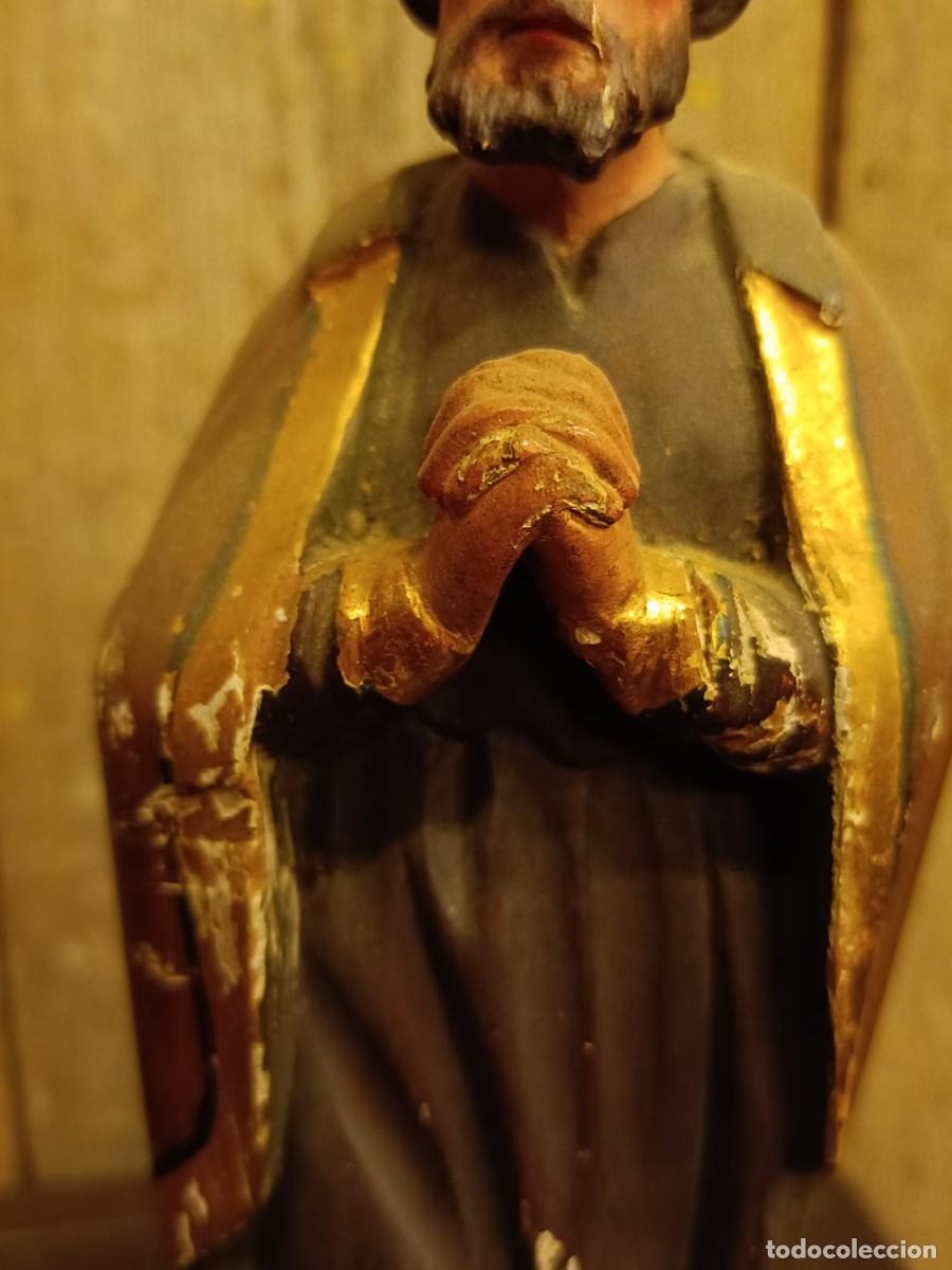 Arte: Talla de madera de Santo orando - Foto 2