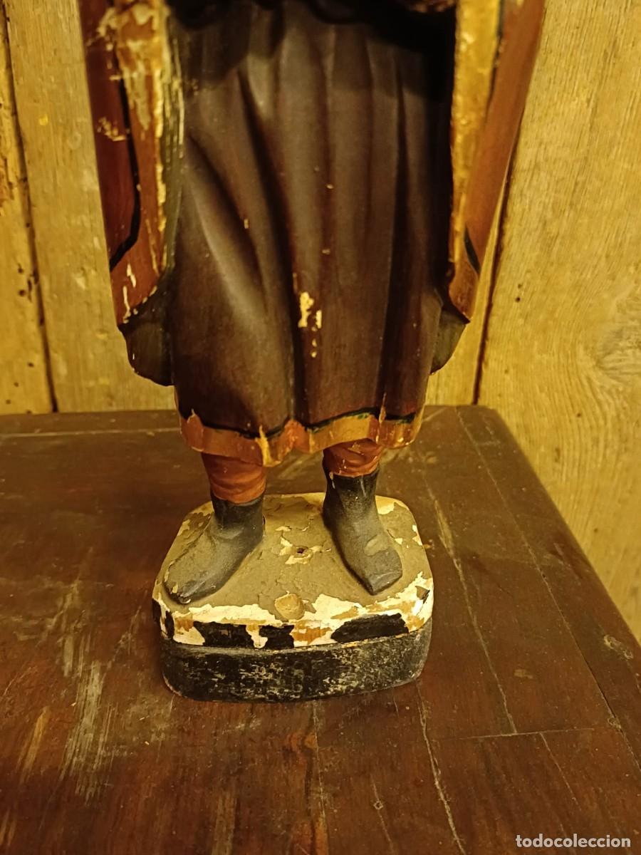 Arte: Talla de madera de Santo orando - Foto 4