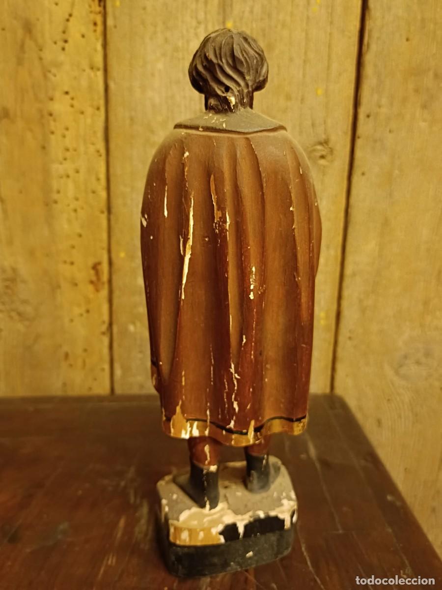 Arte: Talla de madera de Santo orando - Foto 5