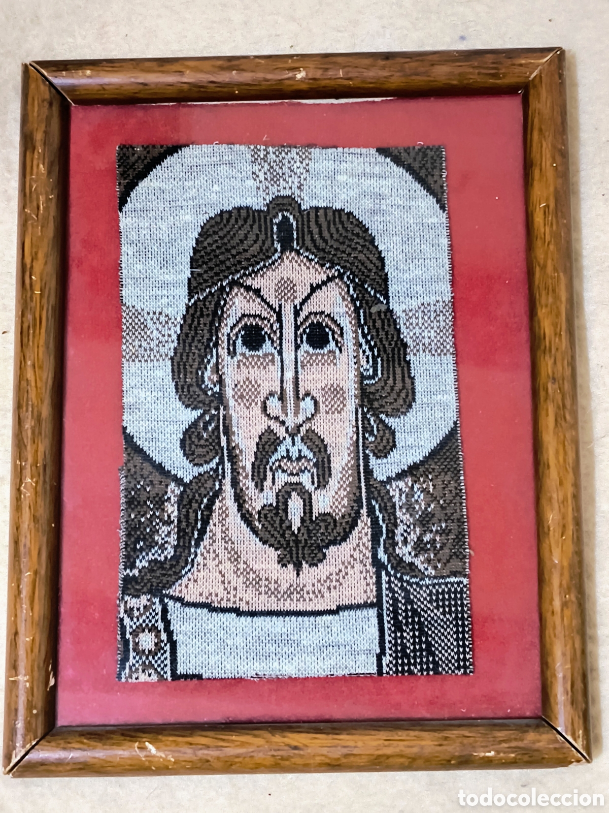 Art: Grabado en tela antiguo, Joan Codina Alt&eacute;s, 23x18cm.