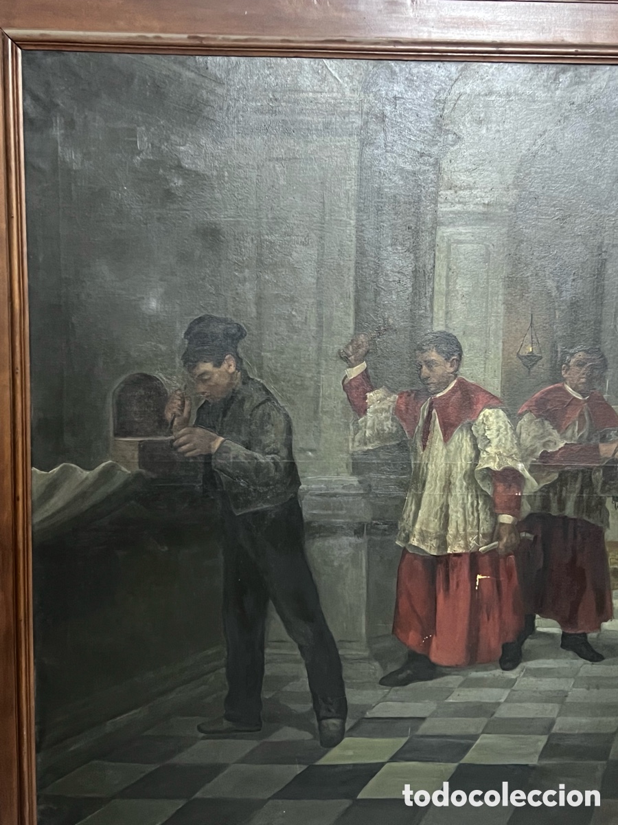 Arte: Oleo sobre lienzo interior iglesia - Foto 3