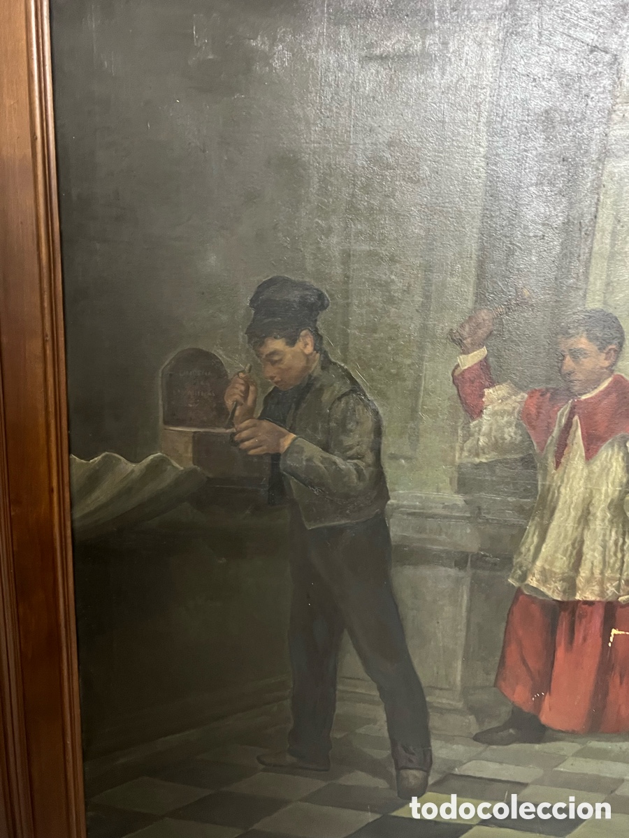Arte: Oleo sobre lienzo interior iglesia - Foto 5