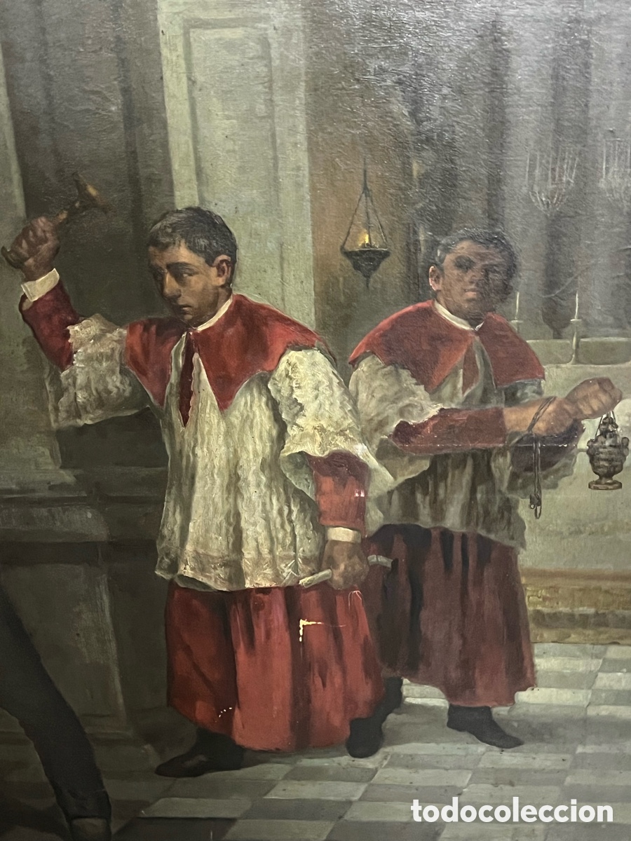 Arte: Oleo sobre lienzo interior iglesia - Foto 6