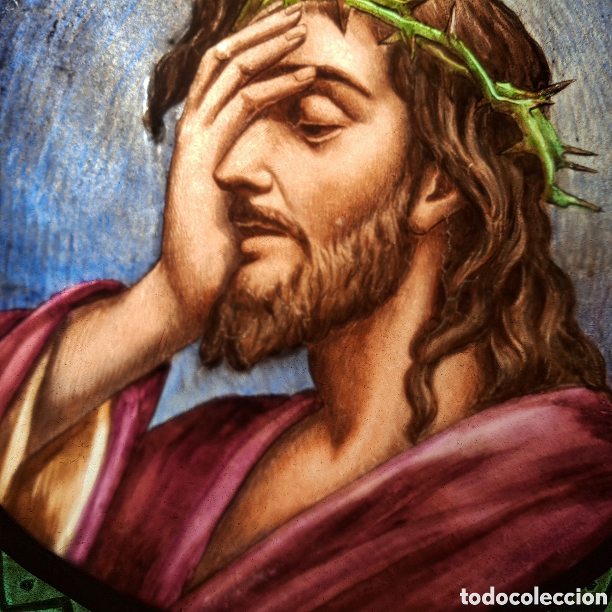 Arte: VIDRIERA ECCE HOMO MODERNISTA - Foto 4