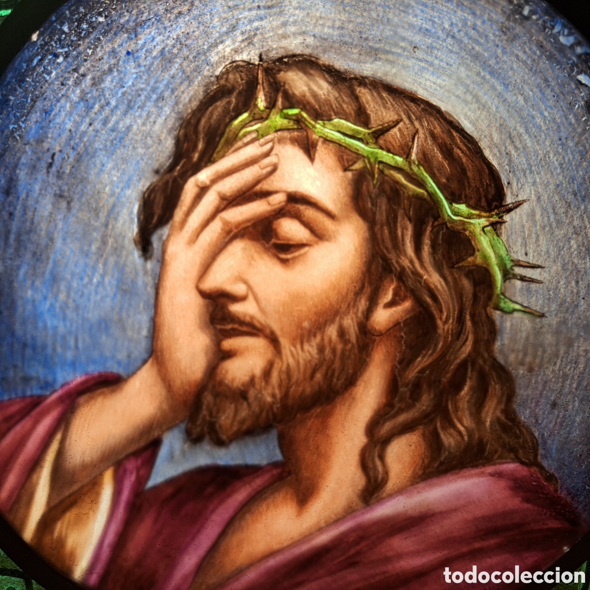 Arte: VIDRIERA ECCE HOMO MODERNISTA - Foto 7
