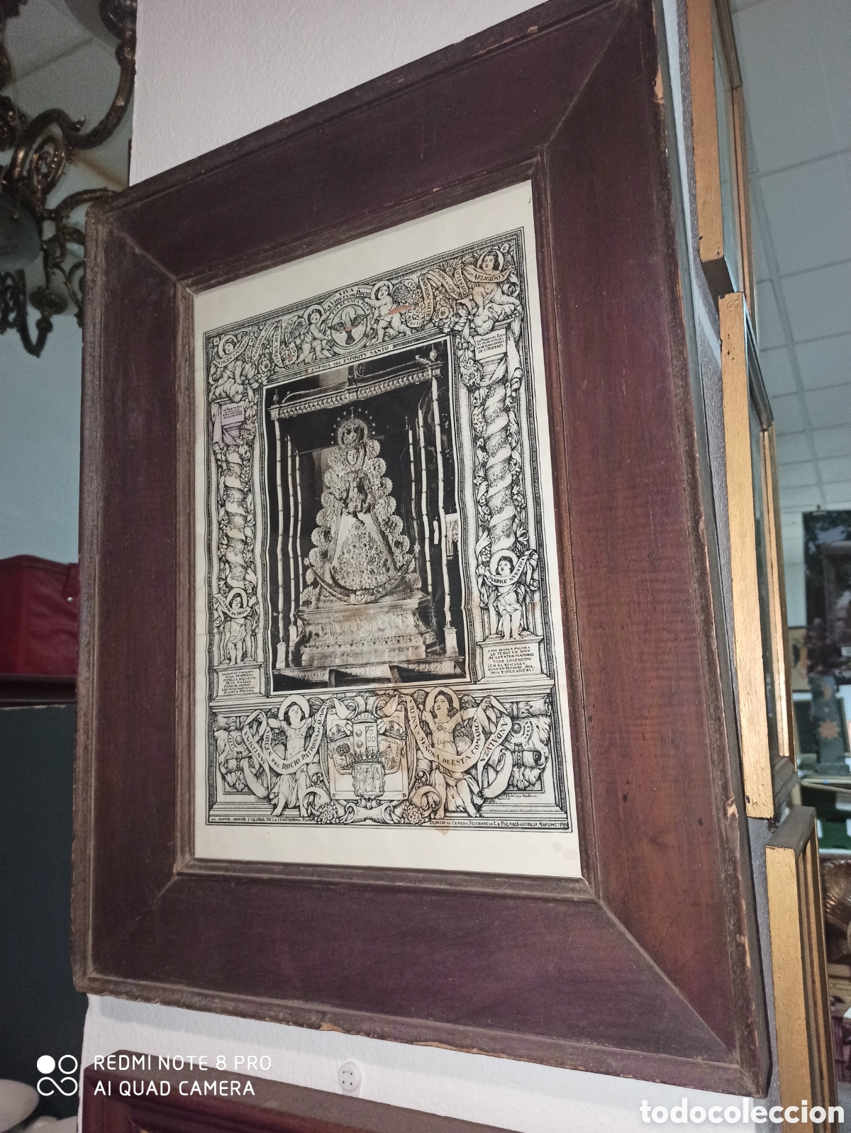 Arte: Litograf&iacute;a Virgen del Roc&iacute;o - Foto 2