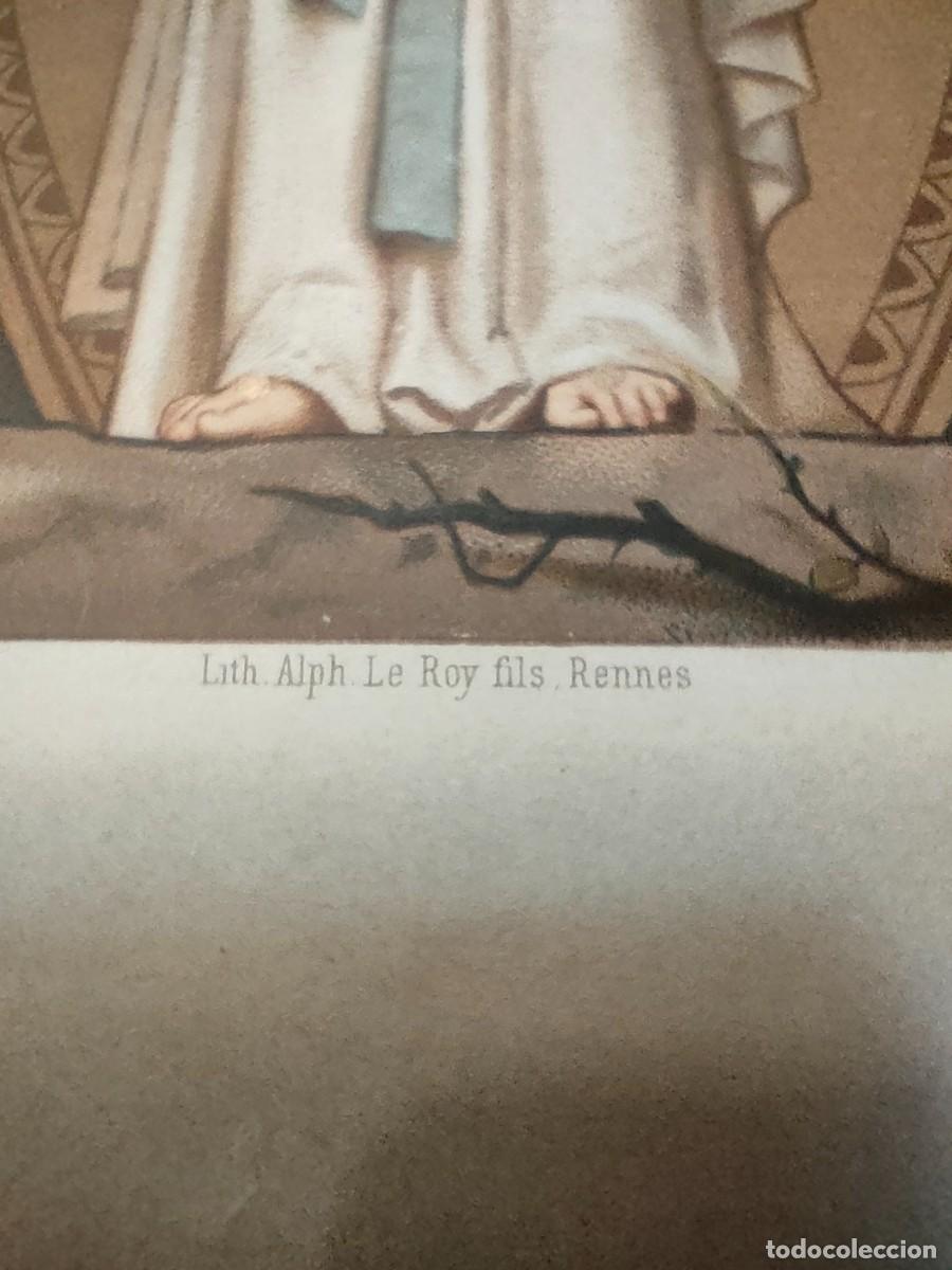 Arte: L&aacute;mina religiosa.1920 - Foto 3