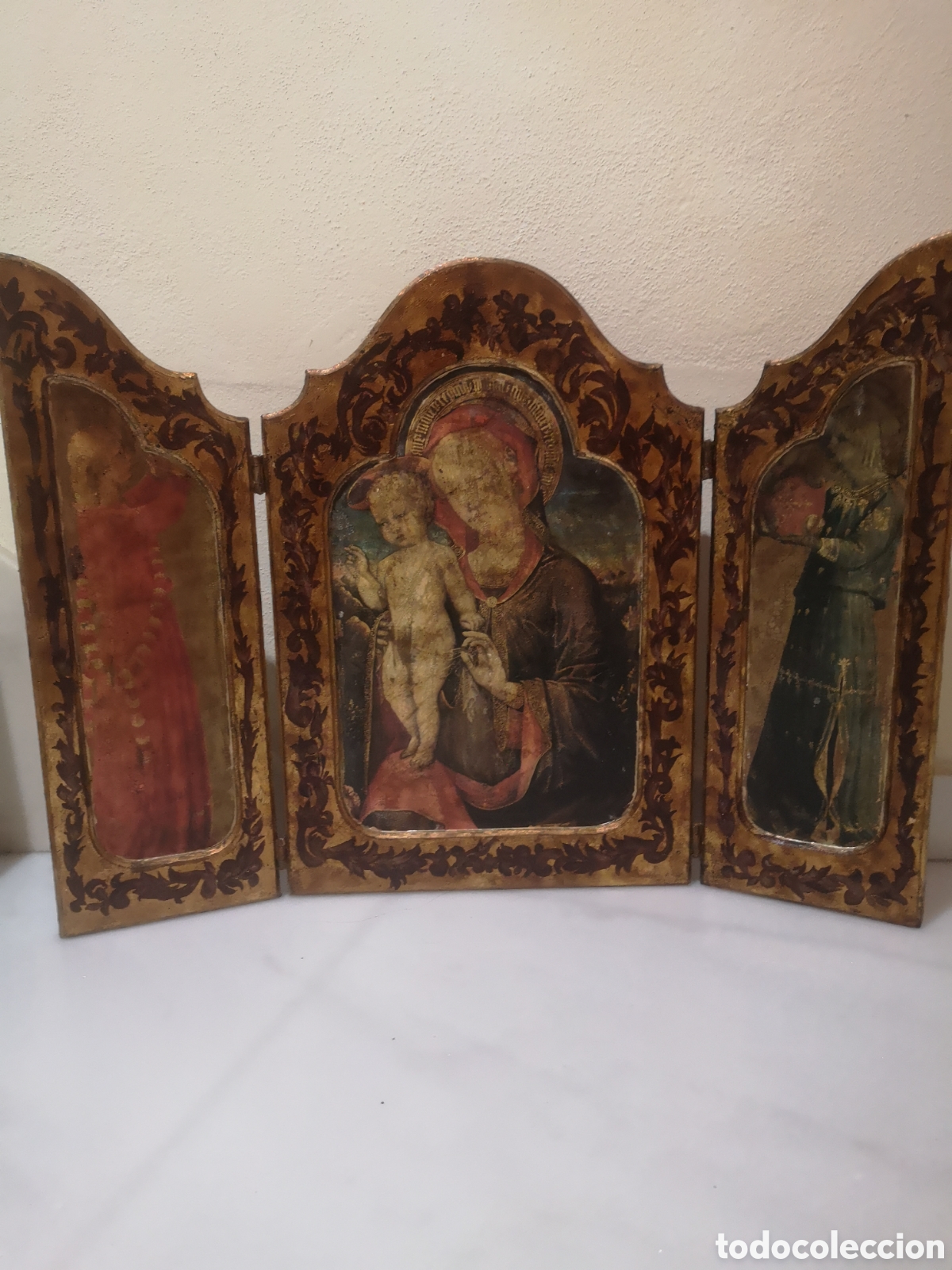 Arte: triptico Religioso arte g&oacute;tico - Foto 6