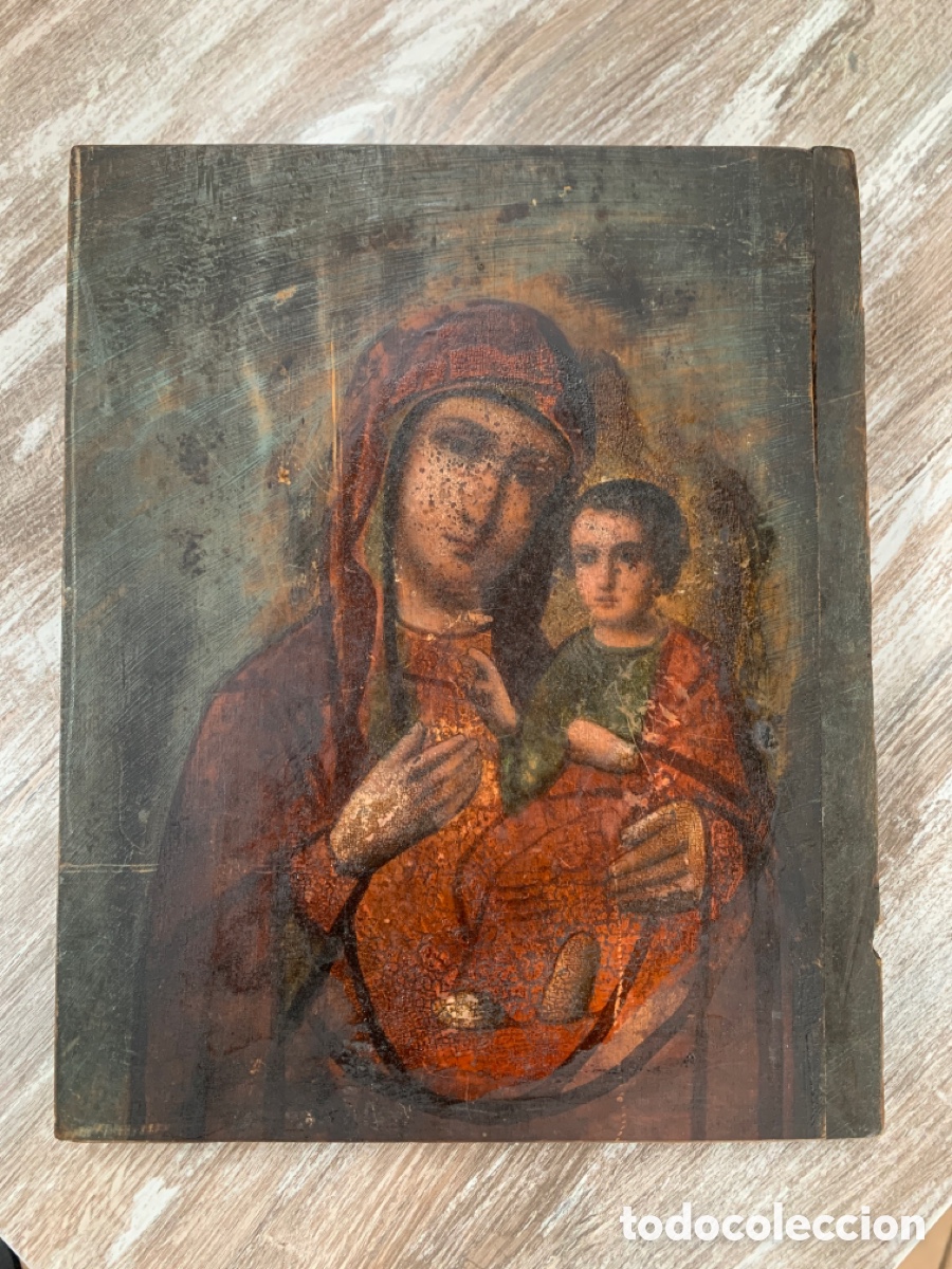 Arte: Icono &ldquo;virgen con ni&ntilde;o&rdquo; - Foto 1