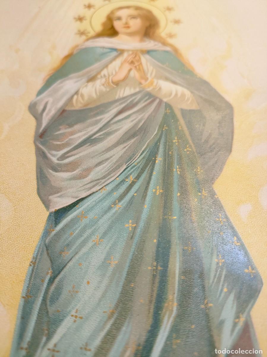 Arte: ANTIGUA LAMINA INMACULADA CONCEPCION - Foto 2