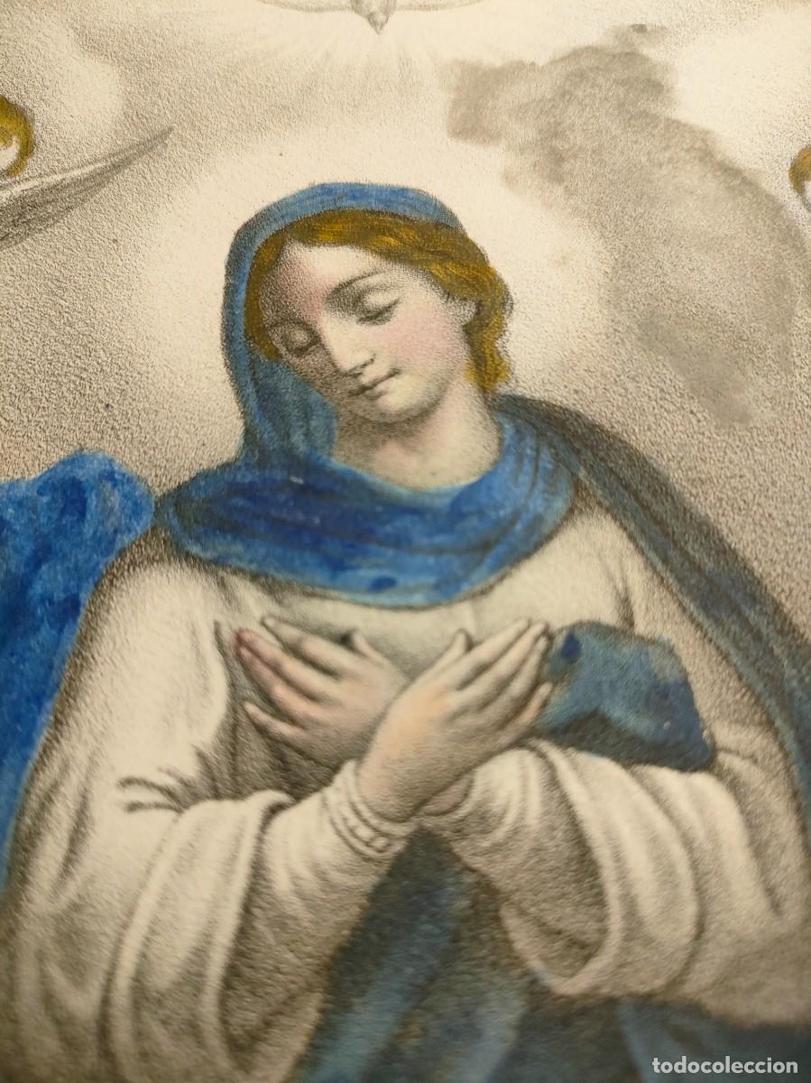 Arte: ANTIGUA LAMINA INMACULADA CONCEPCION - Foto 2