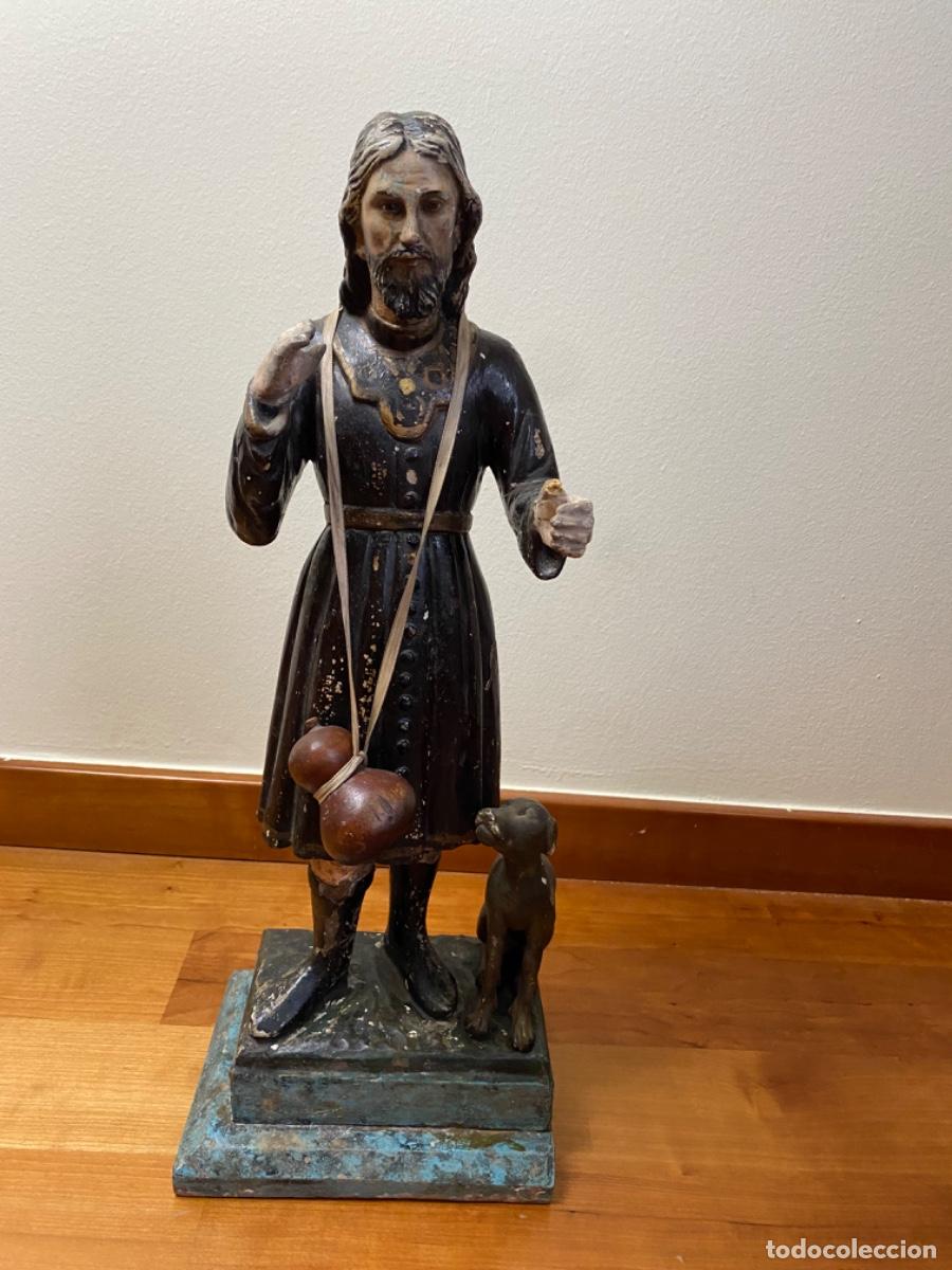 Arte: Talla antigua de San Roque. - Foto 1
