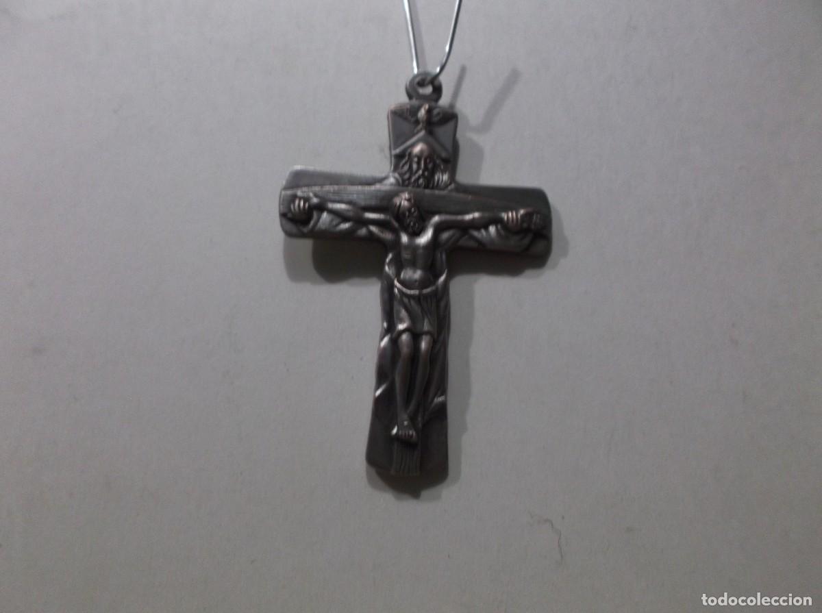 Arte: CRUCIFICADO DE METAL PLATEADO. - Foto 1