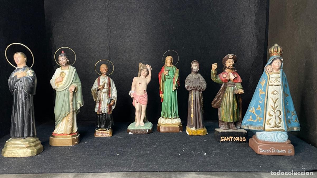 Arte: Lote de 8 esculturas religiosas variadas - Foto 2