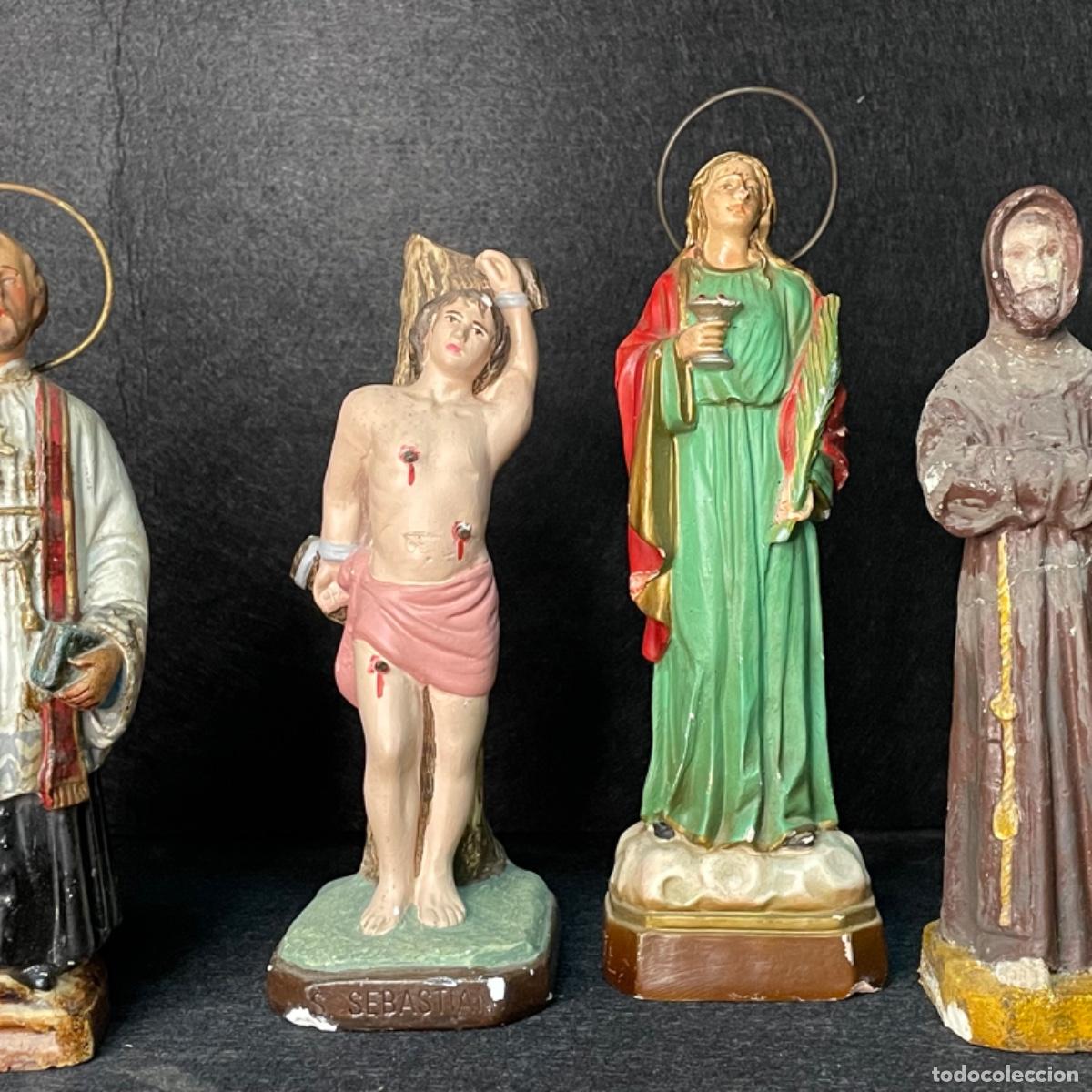 Arte: Lote de 8 esculturas religiosas variadas - Foto 4