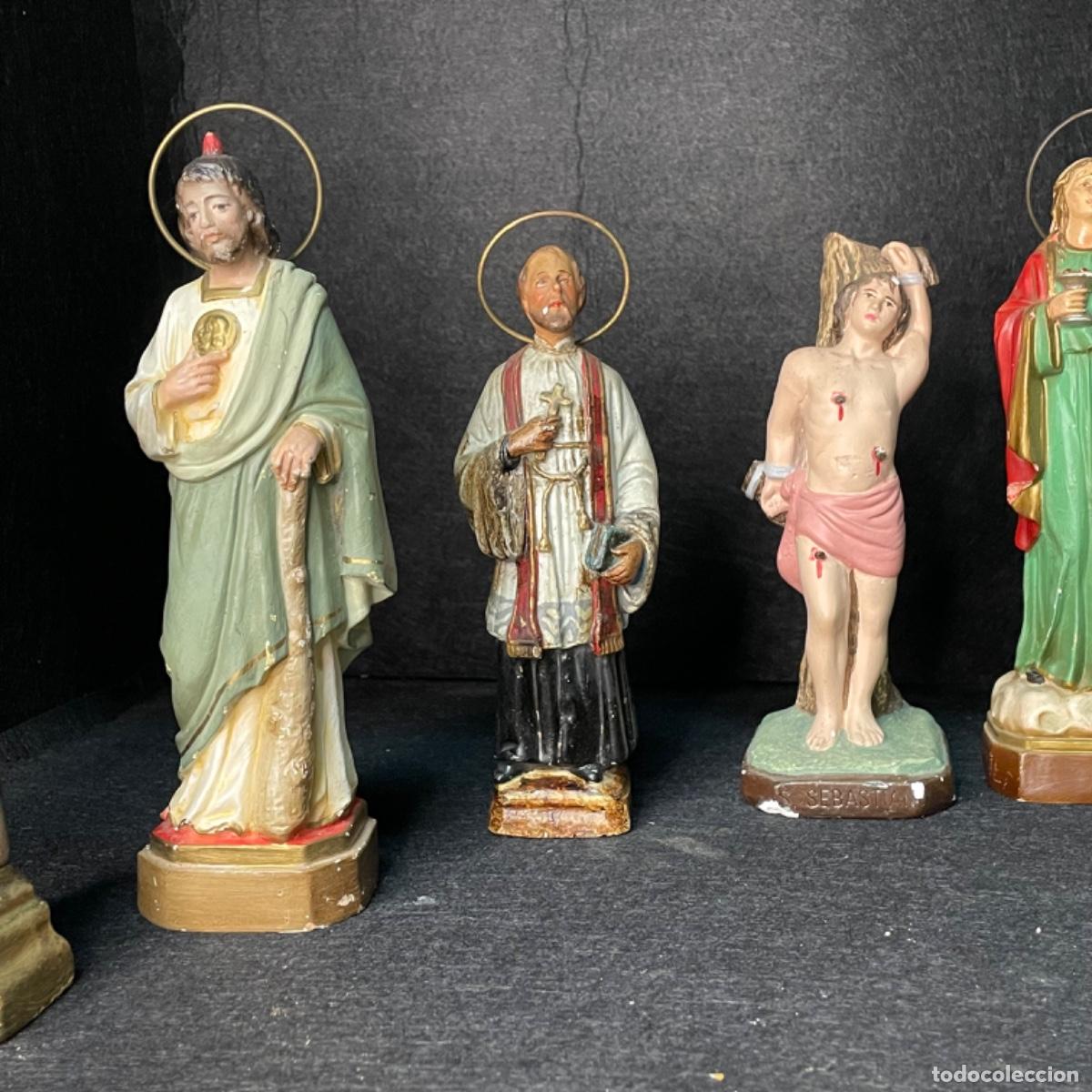 Arte: Lote de 8 esculturas religiosas variadas - Foto 5